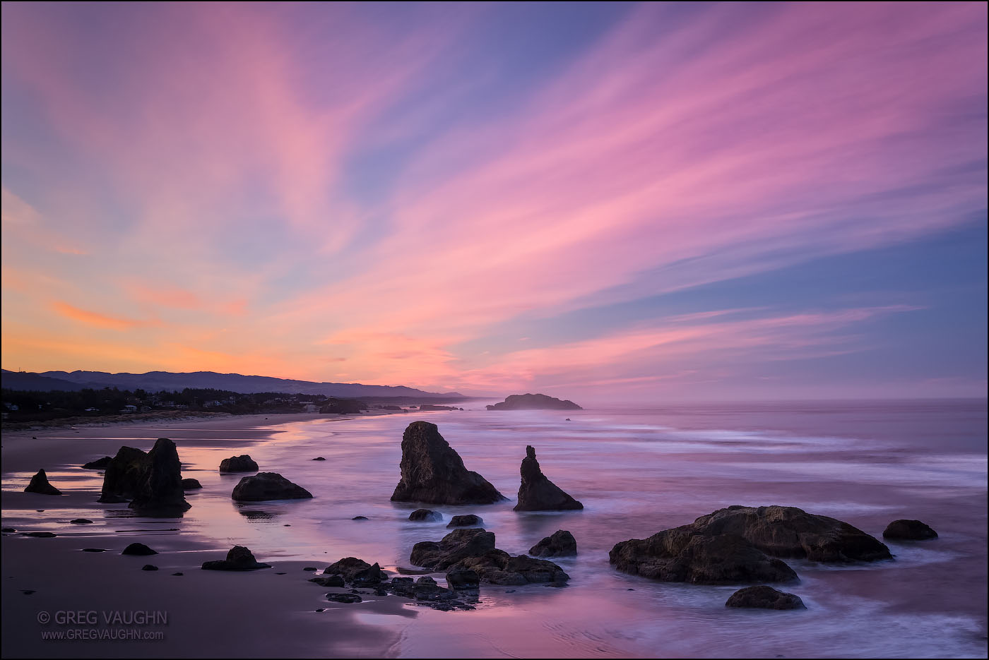 Bandon Beach Oregon sea stacks